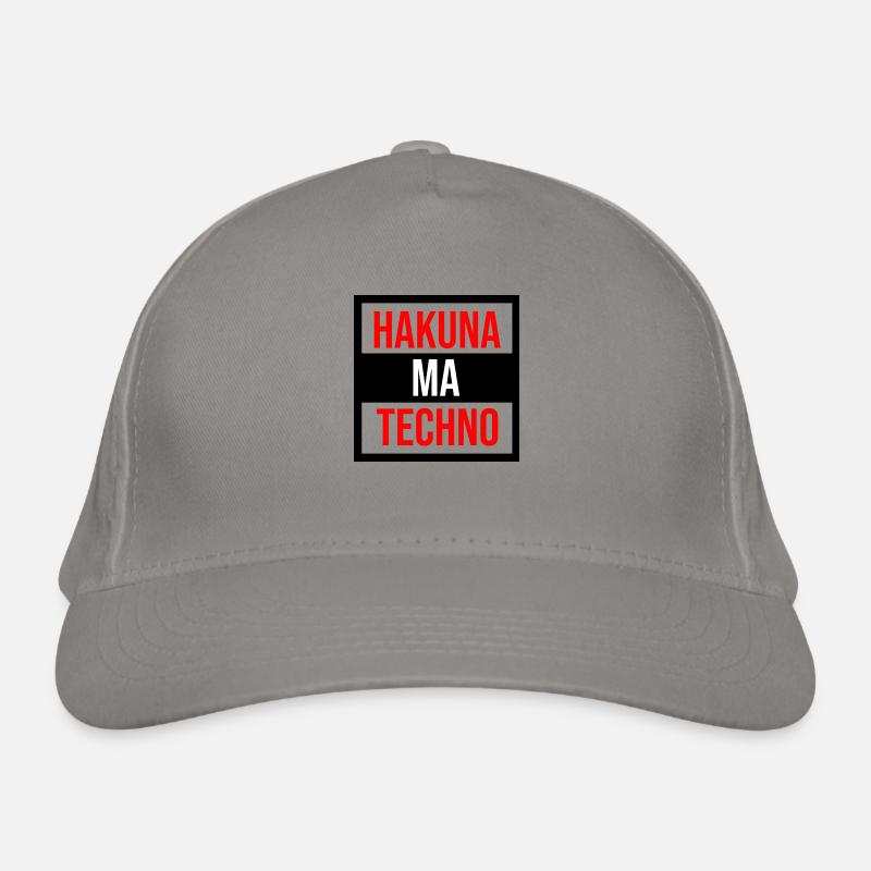 Hakuna Techno Zitat Bio-Baseballkappe