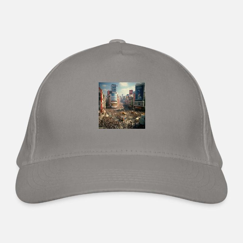 Tokyo by day - Organic Baseball Cap - light grey