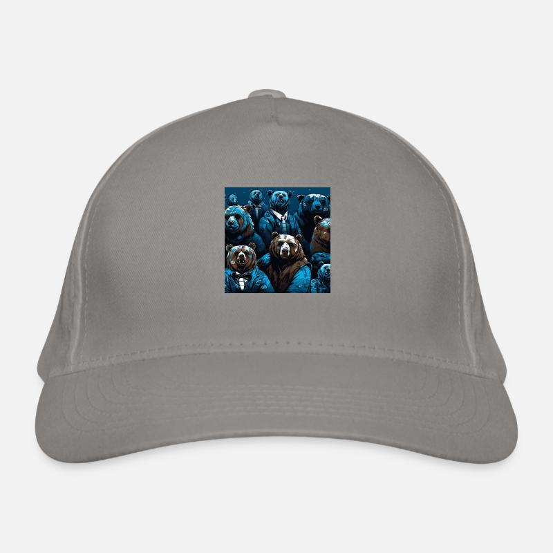 Pattern d'ours style néon fluo Casquette classique bio
