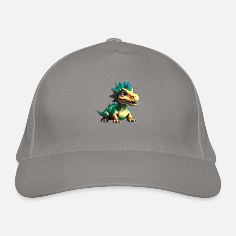 Dino, Dinosaur, Custom Text, Shape Organic Baseball Cap