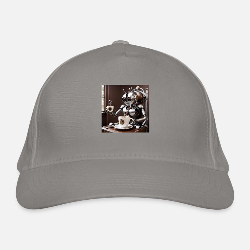 Coffee Bean Robot Organic Baseball Cap