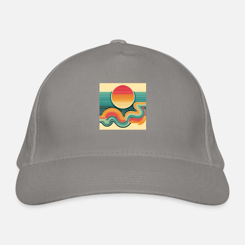Coucher de soleil rétro 2 Casquette classique bio