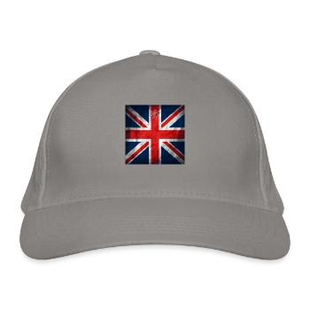 United Kingdom British Flag UK Souvenir - Organic Baseball Cap - light grey - Front