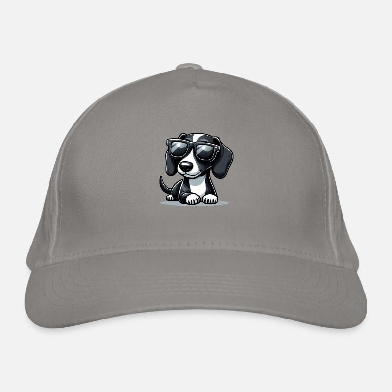 Chien mignon avec des lunettes de soleil Casquette classique bio