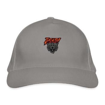Tiger Pawn Panko orange - grey - Organic Baseball Cap - light grey - Front