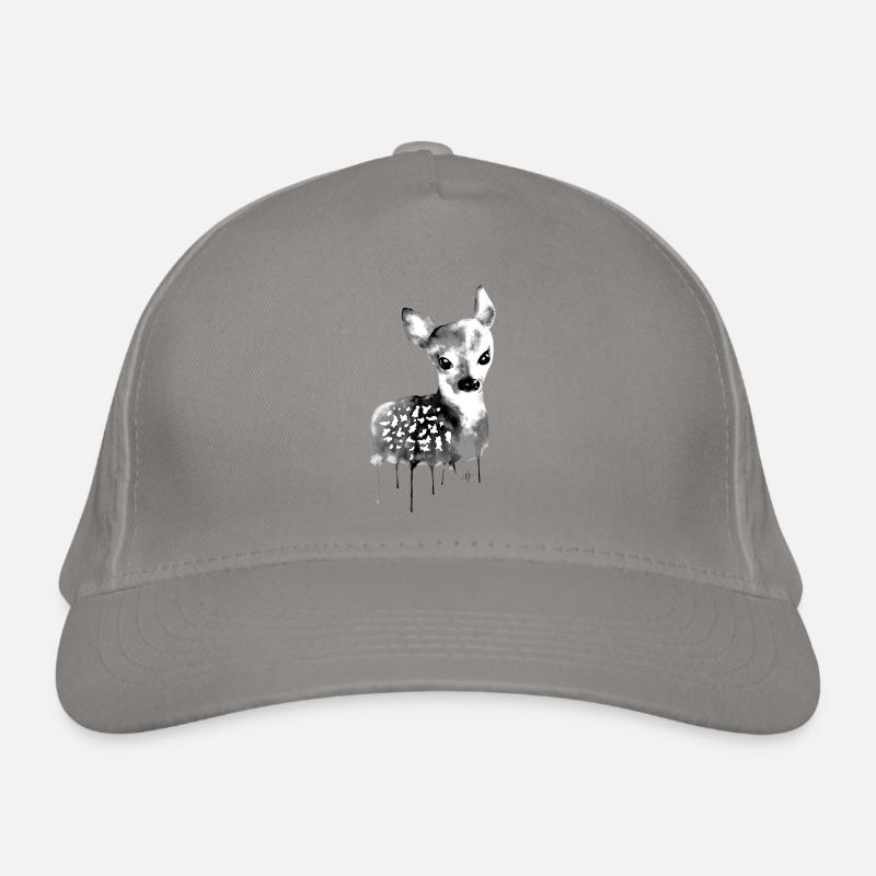 Cerf noir et blanc Casquette classique bio