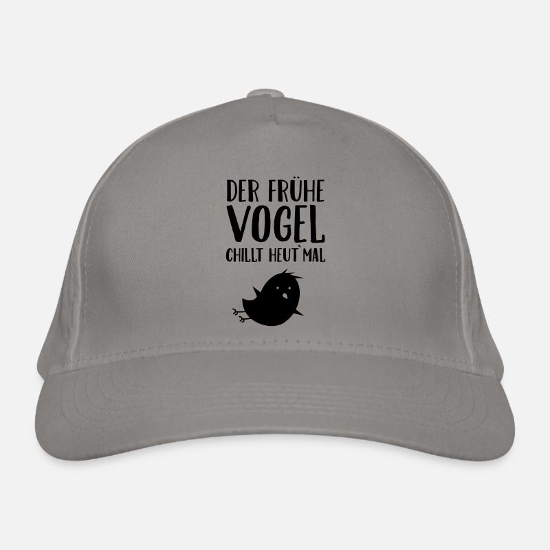 Der Frühe Vogel Chillt Heu' Mal Bio-Baseballkappe