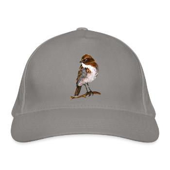 Vogel - Bio-Baseballkappe - Hellgrau - Vorne