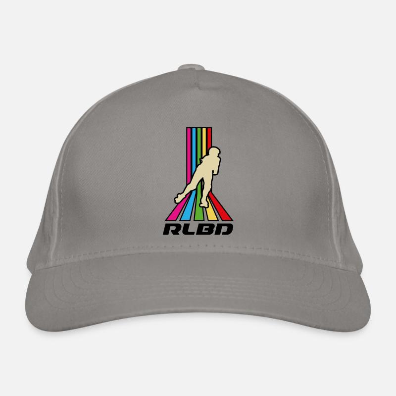 Rollerblade rainbow stripes Organic Baseball Cap