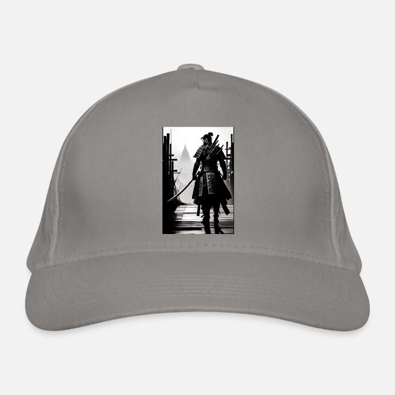 Samouraï Noir et Blanc Design Casquette classique bio
