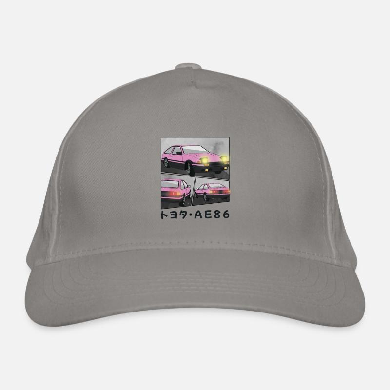 POP PINK CAR COMIC / POP UP HEADLIGHTS HATCHBACK Organic Baseball Cap