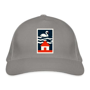 House by the Lake - Graphic Design Art - Organic Baseball Cap - light grey - Front