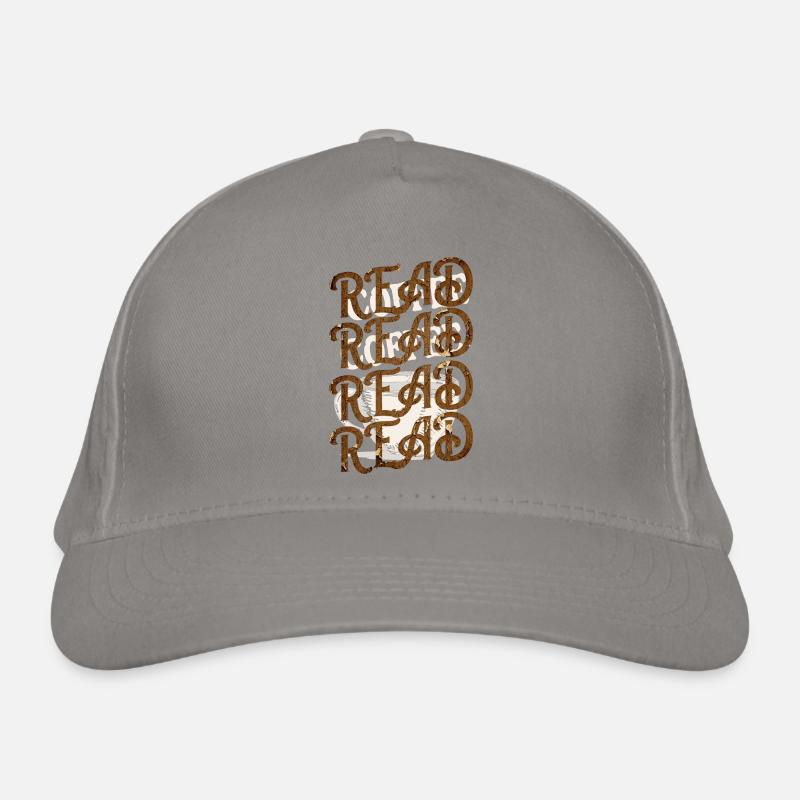 Read Design - Vintage Look mit Kaffeehintergrund Bio-Baseballkappe