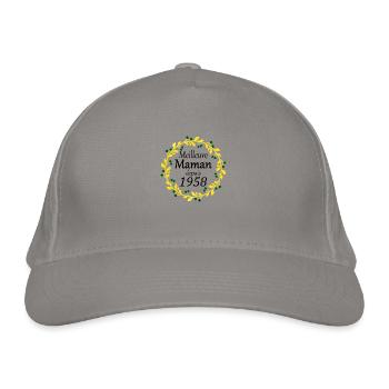 Meilleure Maman depuis 1958 - Casquette classique bio - gris clair - Devant