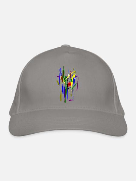 Abstrakt Farbe - Bio-Baseballkappe - Hellgrau