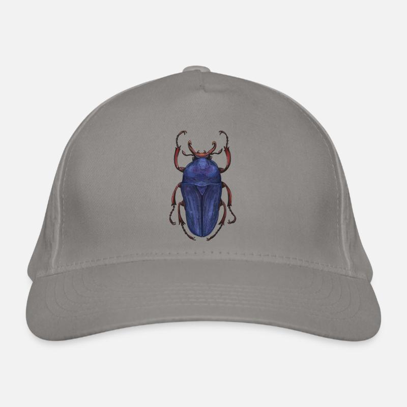 Big Beetle Stag - cerf géant - Casquette classique bio - gris clair