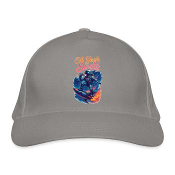 Sushi Astronaut Rocket Nigiri Gift - Organic Baseball Cap - light grey - Front