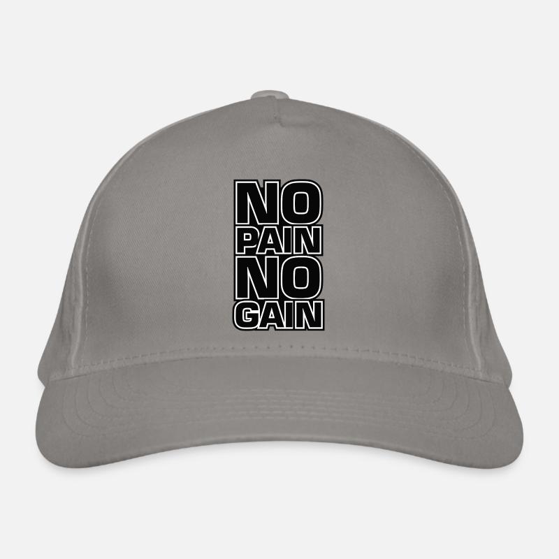 No Pain No Gain Devise de remise en forme Casquette classique bio
