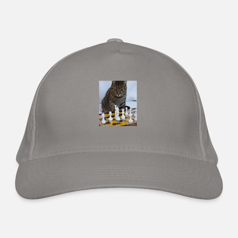 Le chat joue aux échecs Casquette classique bio