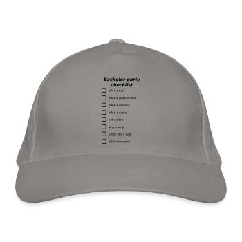 bachelor party challenge - Organic Baseball Cap - light grey - Front