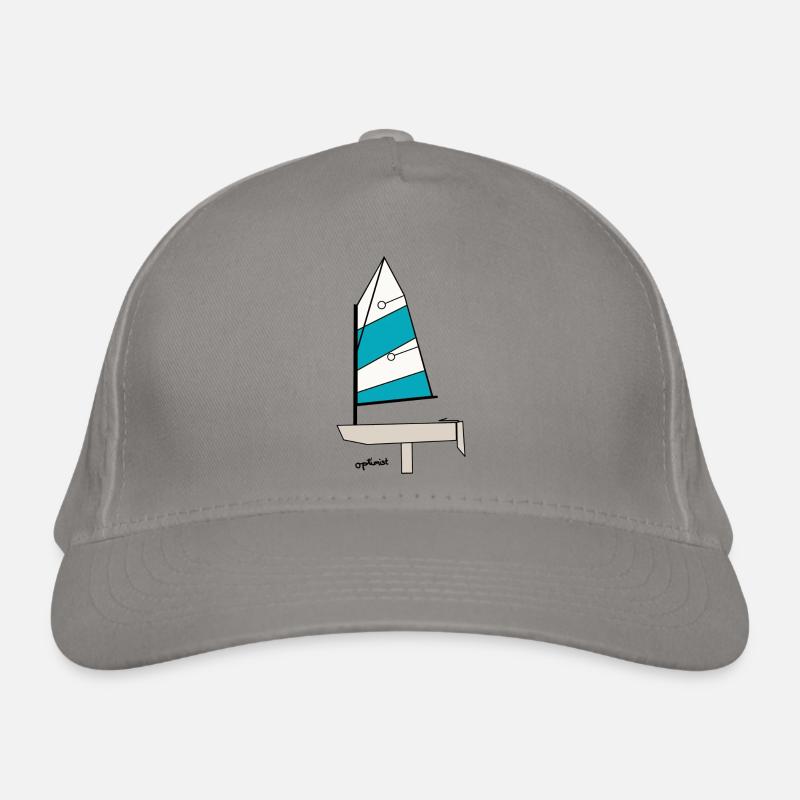 Optimist Sailboat Variant 3 Organic Baseball Cap