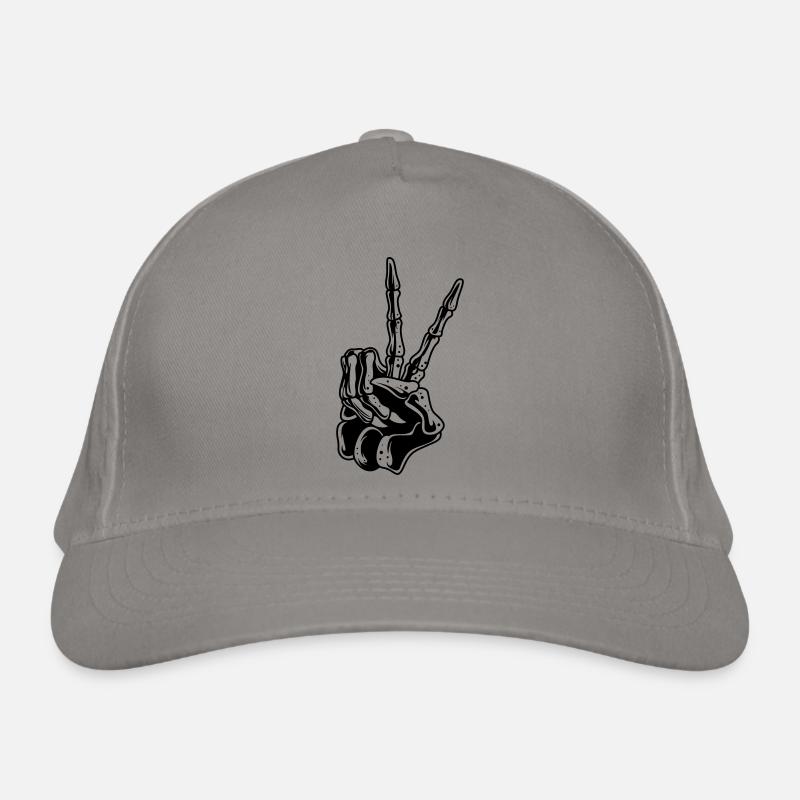 Main de la paix du crâne Casquette classique bio
