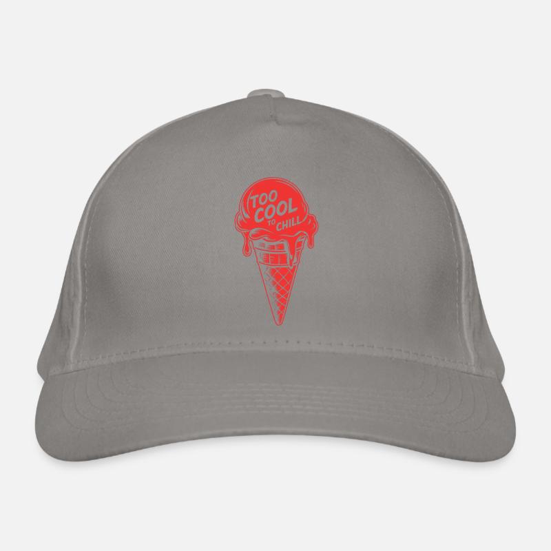 cream cone - Too cool to chill Organic Baseball Cap
