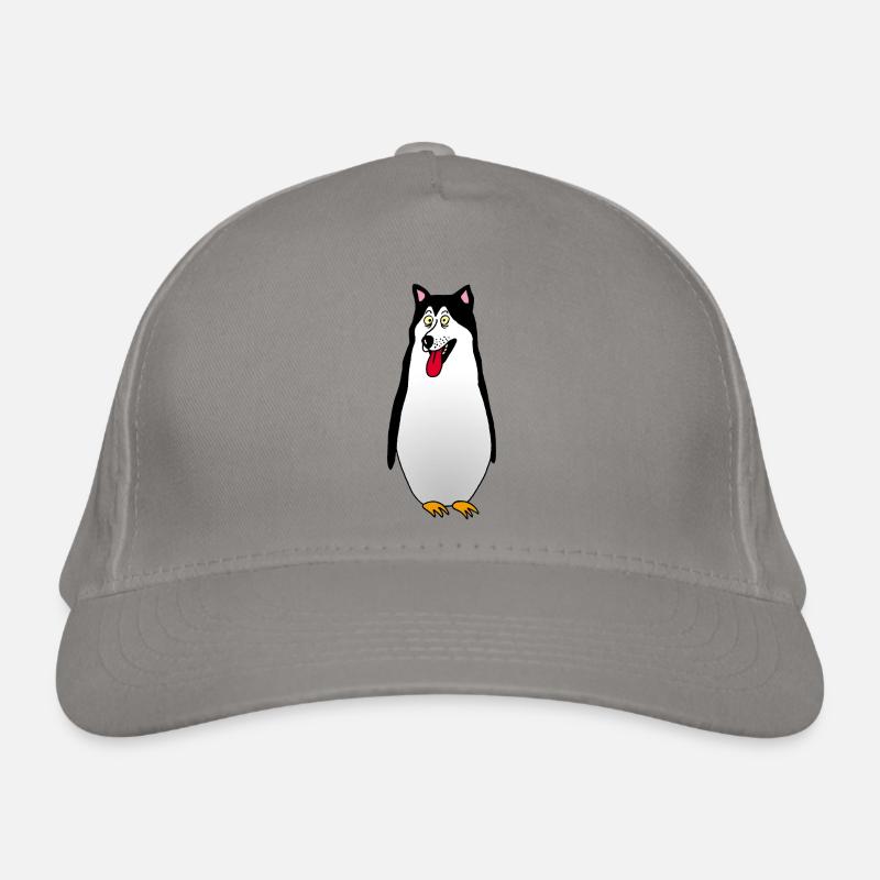 Hund oder Pinguin? Bio-Baseballkappe