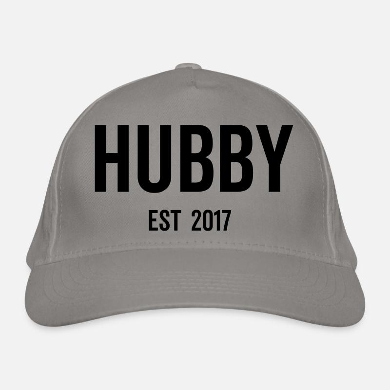 Hubby Est 2017 Organic Baseball Cap