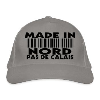 made in NORD PAS DE CALAIS (1c) - Casquette classique bio - gris clair - Devant