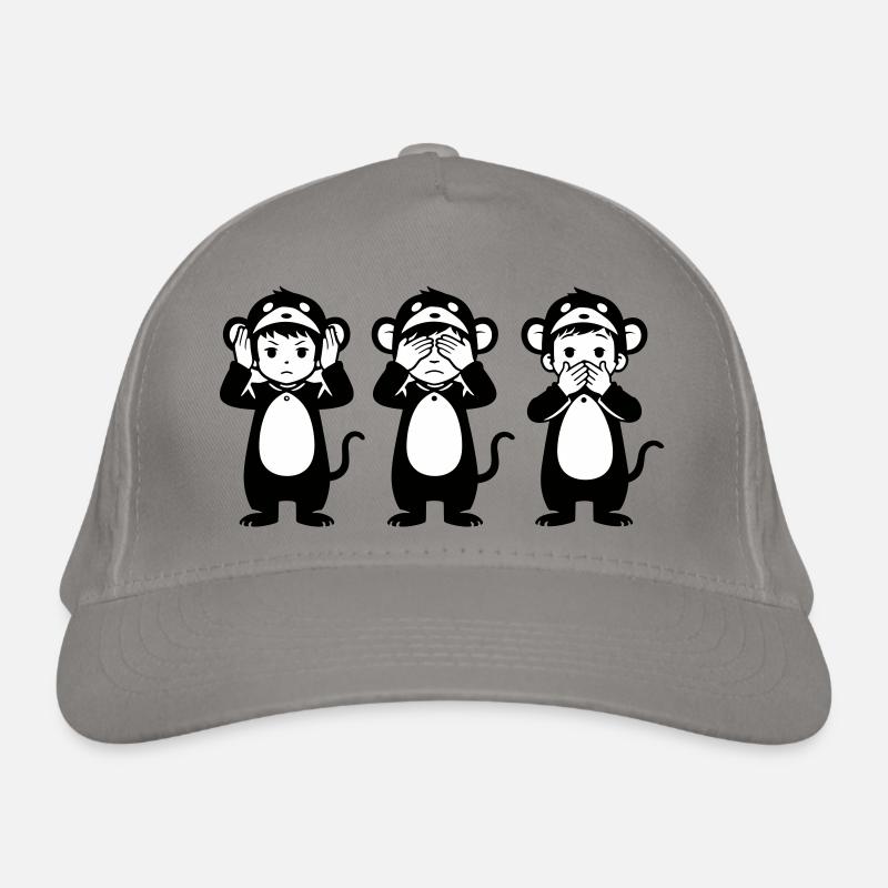 Three Monkeys Organic Baseball Cap