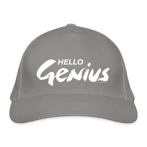 Hello Genius (blanco) - Gorra de béisbol ecológica