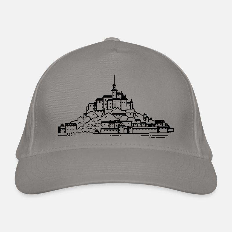 1bit Pixel Mont Saint Michel Bio-Baseballkappe