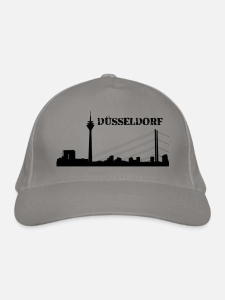 Düsseldorf - Skyline - Bio-Baseballkappe - Hellgrau