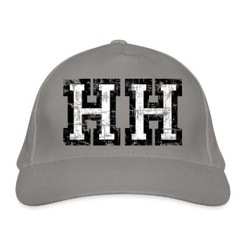 HH Hamburg (Vintage/Weiß) - Bio-Baseballkappe - Hellgrau - Vorne