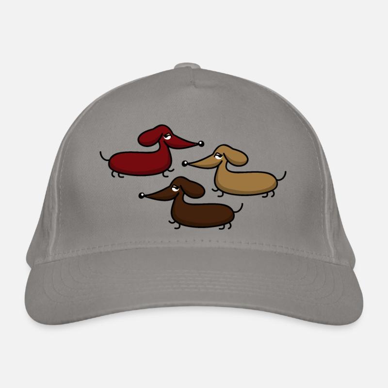 Three funny dachshunds Organic Baseball Cap