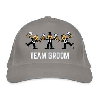 Team Groom (enterrement de vie de garçon, caricature, danse, 3C, F) - Casquette classique bio - gris clair - Devant