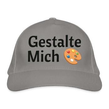 Gestalte mich - Bio-Baseballkappe - Hellgrau - Vorne