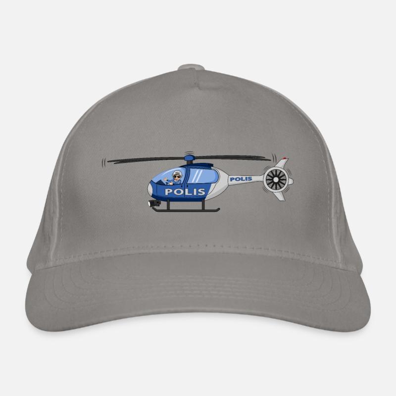 Polis Helikopter Polizei Hubschrauber Bio-Baseballkappe