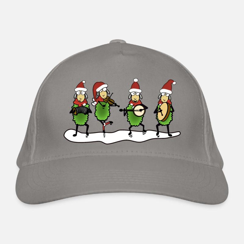 Weihnachten Folk Schafe Bio-Baseballkappe