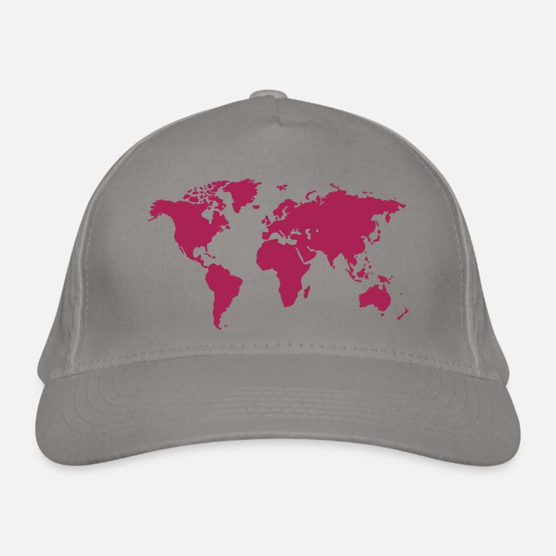 World map Organic Baseball Cap