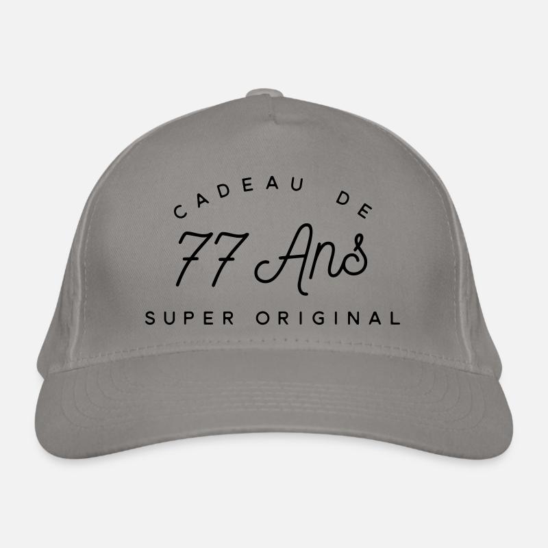 Cadeau 77 ans  Casquette classique bio
