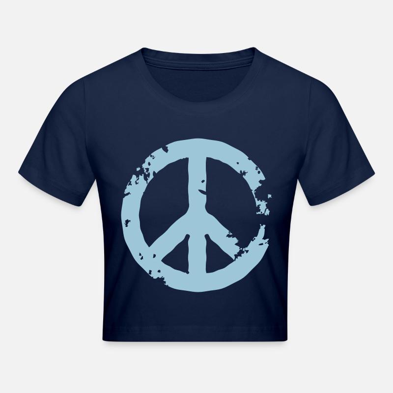 Grunge de paix - Crop top - marine clair