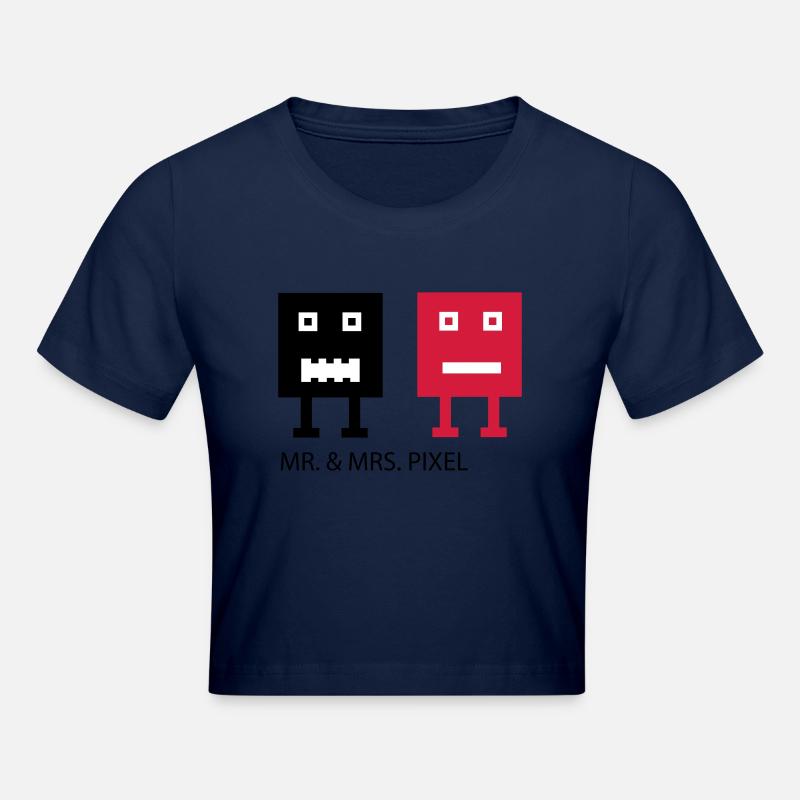 Mr & Mrs Pixel - Crop top - marine clair