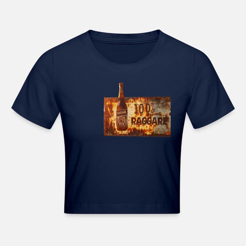 100% Raggare – Sensation de bière rustique - Crop top - marine clair