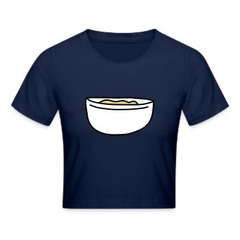 Mixing Bowl - Frauen Cropped T-Shirt - Light Navy - Vorne - Liana (172cm)