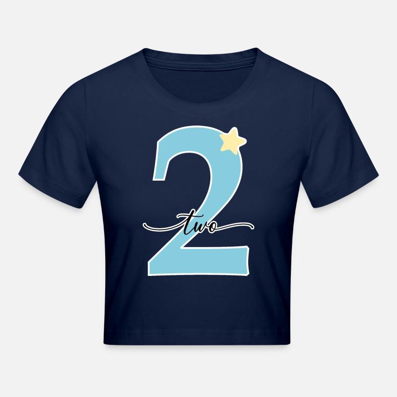 2e anniversaire deux ans - Crop top - marine clair
