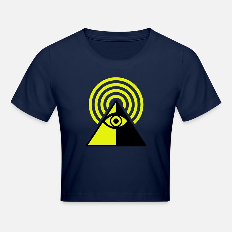 Oeil Pyramide - Crop top - marine clair