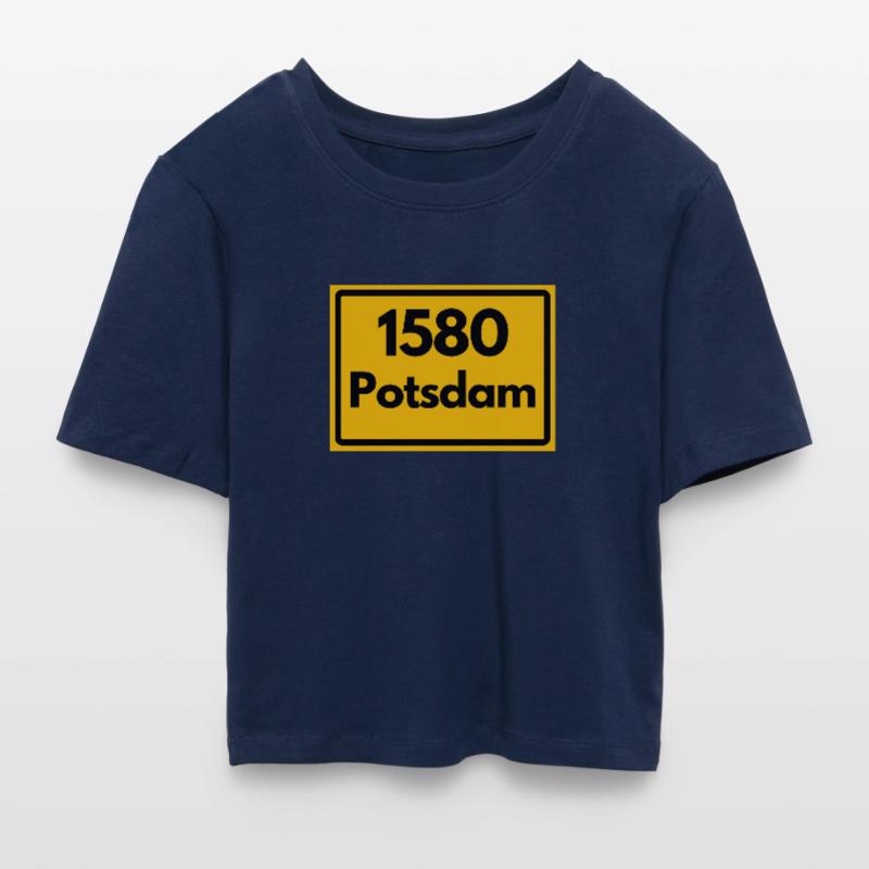 OLD POSTCODE POSTCODE RETRO 1580 POTSDAM HEIMAT Cropped T-Shirt