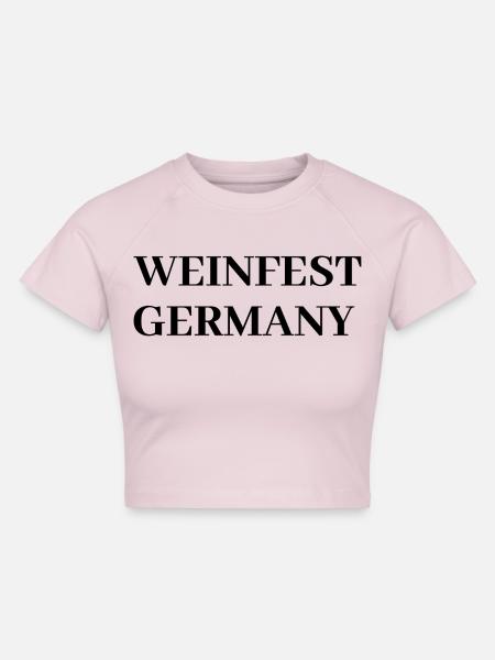 Weinfest germany - Cropped Frauen Organic T-Shirt - Puderrosa